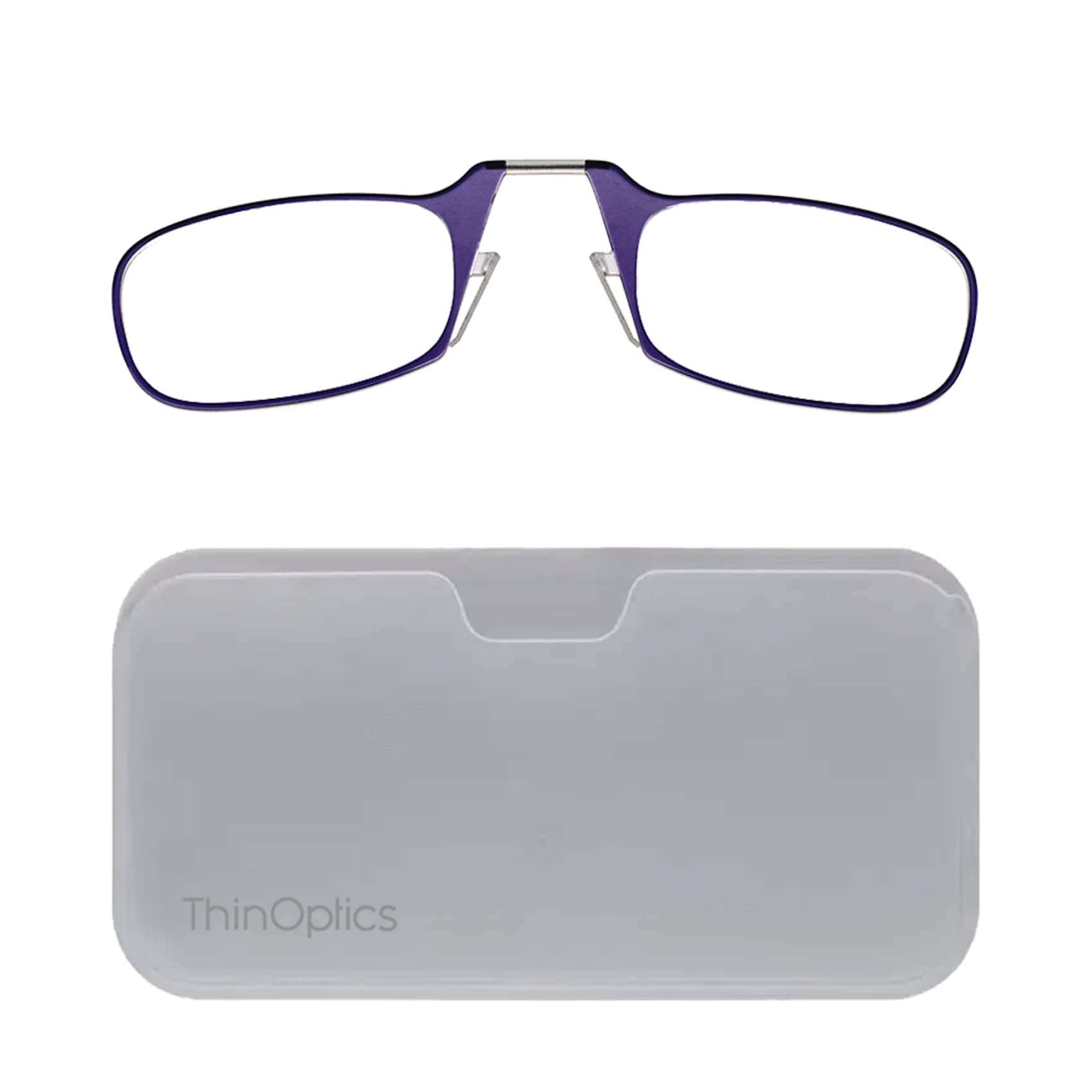 unisex-adult Universal Pod Case + Rectangular Reading Glasses