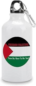From The River To The Sea Water Bottles Palestine National Flag Water Bottles Insulated 14 OZ Portable Bike Water Bottle for Hiking Camping Survival Travel