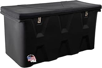 Buyers Products 1712240 Black Poly All-Purpose Chest, 44 x 17.5 x 19 Inch, 6.3 cu. ft, Contractor Toolbox For Storage And Organization, Durable Job Box