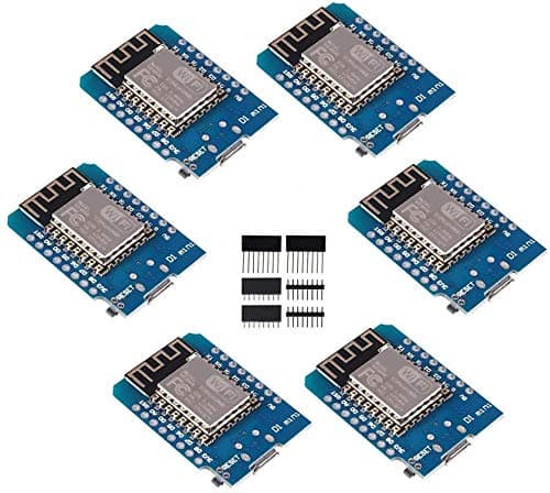 6pcs ESP8266 D1 Mini WiFi Dev Board ESP-12 ESP-12F NodeMcu Mini D1 Module WeMos Lua 4M Bytes WLAN WiFi Internet Development Board Base on ESP8266 ESP-12F for Arduino
