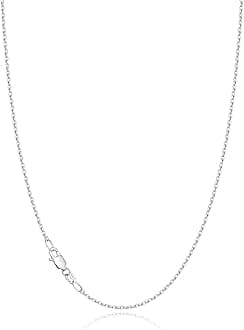 18k Gold Plated 925 Sterling Silver Chain Necklace for Women, 1.2mm Cable Chain Necklace Thin & Dainty & Sturdy Women's Chain Necklaces 14/16/17/18/20/22/24 Inch