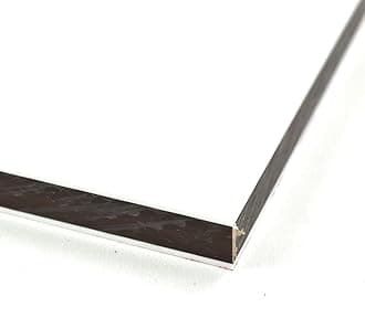 BuyPlastic King ColorCore Plastic Sheet 3/4" x 12" x 48" White-Brown-White Color Core, HDPE Board, High Density Polyethylene Panel