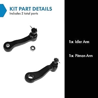 TRQ Front Steering Kit Idler Arm Pitman Arm Compatible with 99-12 Chevrolet GMC 03-09 Hummer