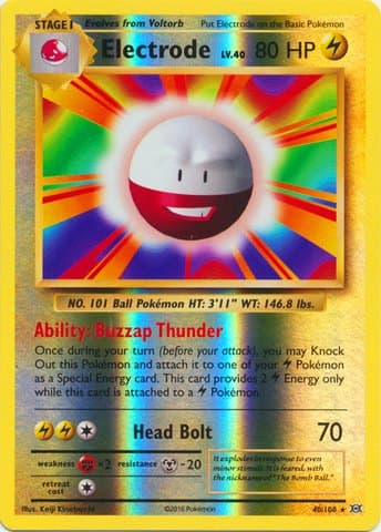 Pokemon - Electrode (40/108) - XY Evolutions - Reverse Holo