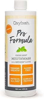 Pro Formula Fresh Mint Mouthwash – Patented Zinc Mouthrinse for Fresh Breath, Healthy Gums & Bad Breath Treatment for Adults - Dye, Fluoride & Alcohol Free (16 Fl Oz)