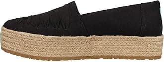 TOMS Womens Valencia Espadrille Flats Casual - Black