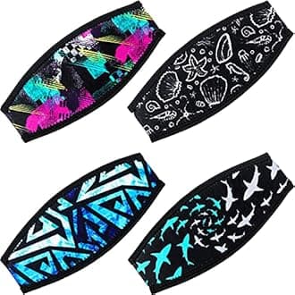 4 Pieces Diving Mask Slap Straps Cover Neoprene Dive Swimming Waterproof Mask Strap Cover Dive and Snorkel Strap for Men and Women Water Sports