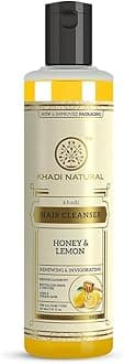 Khadi Natural Honey & Lemon Juice Hair Shampoo | Cleanser for Strong Hair | Herbal Shampoo for Lifeless Hair | Paraben & Sulphate Free | Suitable for All Hair Types.