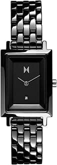 Signature Square Watches for Women - Premium Minimalist Women’s Watch - Analog, Stainless Steel, 5 ATM/50 Meters Water Resistance - Interchangeable Band - 24mm