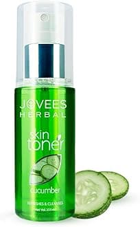 Jovees Herbal Cucumber Skin Toner For Glowing And Hydrating Skin | Face Mist & Toner for Oily & Acne Prone Skin | Cleansing & Pore Tightening | Paraben, Alcohol And Chemical Free 200ml