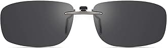 Polarized Clip On Sunglasses Over Prescription Glasses Men Women Compact Fit Non-Flip Up