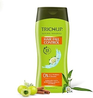 Trichup Hair Fall Control Herbal Shampoo - Enriched Amla, Licorice & Bhringaraj - Help to Reduce Hair Fall & Thinning Hair (200ml) (Pack of 2)