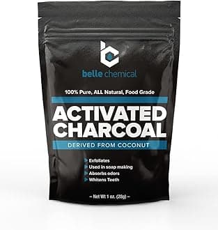 Organic Coconut Activated Charcoal Powder - Food Grade, Kosher - Teeth Whitening, Facial Scrub, Soap Making (1 Ounce to 5 pounds (1 Ounce)