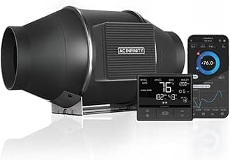 AC Infinity CLOUDLINE T4, Quiet 4” Inline Duct Fan with Temperature Humidity Controller, Bluetooth App - Ventilation Exhaust Fan for Heating Cooling Booster, Grow Tents, Hydroponics