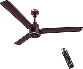 Orient Electric 1200 mm Zeno BLDC | BLDC energy saving ceiling fan with Remote |BEE 5-star rated | Saves up to 50% on electricity bills | 3-year warranty by Orient | Brown, pack of 1