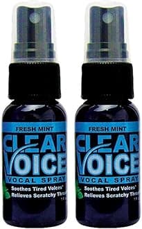 - Oral Throat Spray Singing Ease Clarity Soothing Dampener Moisturizer Relief Vocal Eze Reducer Booster Treatment, Made in USA, Fresh Mint Flavor (2 Pack)
