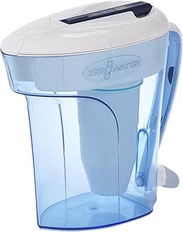 12-Cup Ready-Pour 5-Stage Water Filter Pitcher 0 TDS for Improved Tap Water Taste - NSF Certified to Reduce Lead, Chromium, and PFOA/PFOS