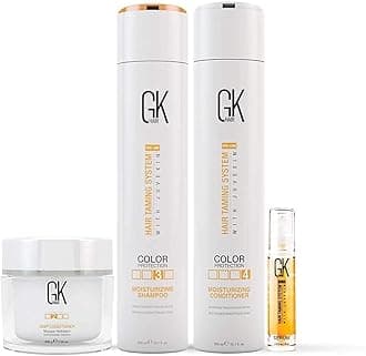 Global Keratin Moisturizing Shampoo And Conditioner 300ml With Deep Conditioner Masque 200G And Free Argan Oil Serum 10ml For Dry Frizzy Damaged & Chemically Treated Hair - Sulfate And Paraben