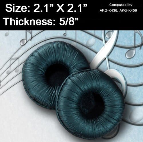 Earpads, ear pads, ear cushion Replacement for headset, Compatible with Sennheiser, Audio-Technica AKG-K430, AKG-K450, Sony, etc. (Packaged 1 pair (2 pieces)) T-009
