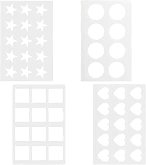 Cosmos COSMOS 4 Different Designs Assorted Chocolate Chablon Cookies Stencil Mold for Cake Decoration