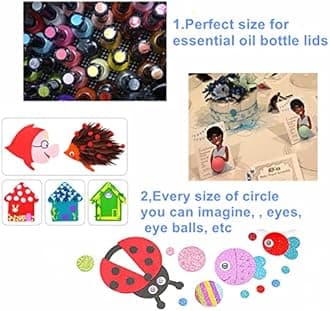 QIQQIKIN 2pcs Circle Cutter(.385"+1/2" Punch Shapes) Circular Punches for Paper Craft Scrapbooking Punches(9.8MM + 12MM Punch) Set D