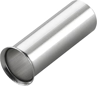 Baomain 100-Pack AWG 10/6mm² Long: 12mm Copper Crimp Connectors – Non-Insulated Ferrule Pin Terminals (EN6012)