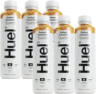 Huel Ready to Drink Nutritionally Complete Meal Salted Caramel Flavour Plant-Based Gluten-Free (6 x 500ml)