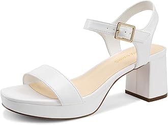 DREAM PAIRS Women's Platform Heels Block Chunky Open Toe Ankle Strap Heel Fashion Wedding Party Dress Sandals Shoes