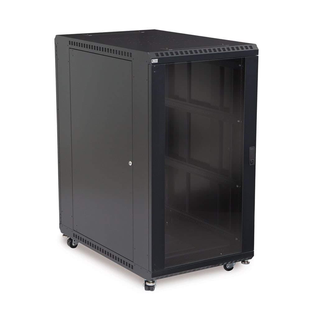 22U LINIER� Server Cabinet - Glass/Solid Doors - 36" Depth