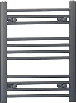 Myhomeware Anthracite Grey Heated Bathroom Towel Rail Radiator For Central Heating Elegant Designer In UK (450mm x 600mm (h))