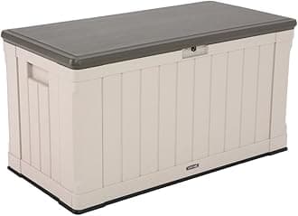 Outdoor Storage Deck Box (127.9 x 64 x 67.2 cm, Desert Sand Wood Look)