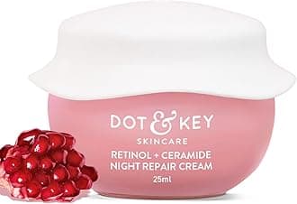 Dot & Key Night Reset Retinol + Ceramide Night Cream | Anti Aging Cream For Women & Men | Reduces Fine Lines & Wrinkles | Oil Free & Non Sticky Moisturizer | For Glowing Youthful Skin | For All Skin Types | 25ml