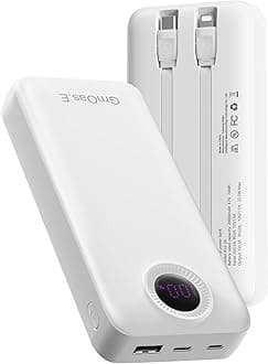 GrnOas.E Portable Charger 20000mAh，22.5W Fast Charging Power Bank, Cell Phone Replacement Battery with 5 Output 2 Input for iPhone 16/15 Plus/15 Pro Pro Max,Samsung Galaxy,and More(1 Pack,Pearl White)