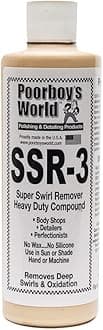 Poorboy’s World SSR3 Heavy Duty Abrasive Polish Removes Severe Swirl Marks, Scratches, Oxidation and Heavy Overspray