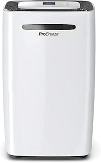 – Pro Breeze 20L/Day Dehumidifier - Compressor Dehumidifier, Continuous Drainage, 24h Timer & Auto Defrost, Mould Remover & Moisture Absorber for Home & Bathroom, White