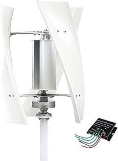 5KW Wind Turbine Generator Kit - Vertical Axis 12V/24V/48V, Permanent Magnet Levitation with MPPT Controller, Easy to Install Household Wind Power System, Eco-Friendly Energy Solution