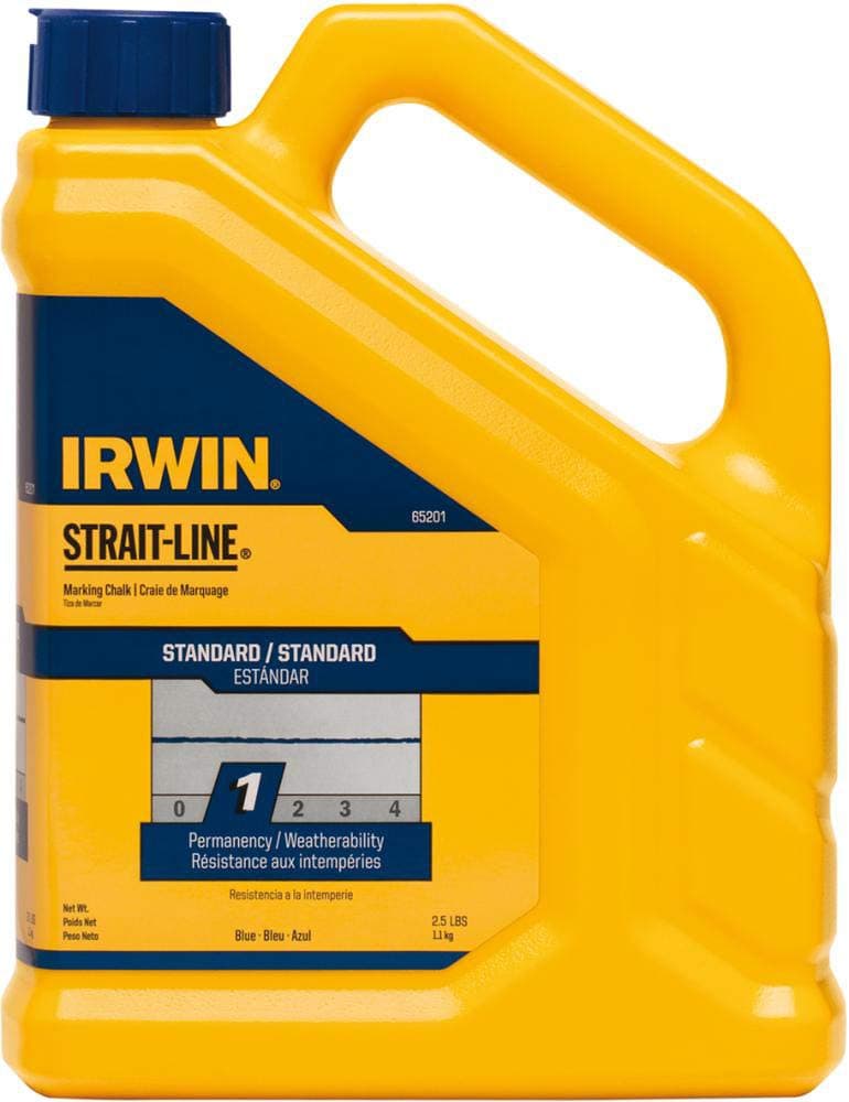 IRWIN Tools STRAIT-LINE 65201 Standard Marking Chalk, 2.5-pound, Blue (65201)
