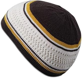 Muslim BookmarkBreathable Cotton Stretchy Skull Cap Kufi Hats for Men in Cool Designs | Helmet Liner | Muslim Ramadan Gifts Eid Gifts