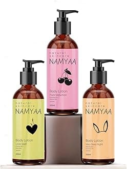 Nourishing Body Lotion|With Long Lasting Fragrance|Made with Natural Ingredients |For Dry Skin|Gives Glowing And Ultra Soft Skin| Pack of 3 (Aloe Vera, Coconut Oil,Shea Butter)