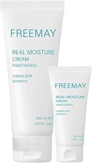 freemay Real Moisture Cream Set (100ml + 30ml), Korean Face Moisturizer for Hydration & Soothing, Vegan, Lightweight, Sensitive Skin Friendly
