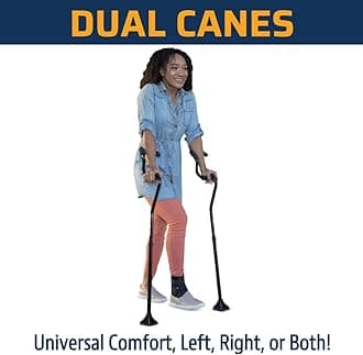 StrongArm Comfort Cane + Lightweight Adjustable Walking Cane + Stabilizes Wrist & Provides Extra Support & Stability + Ergonomic Hand & Forearm Grip