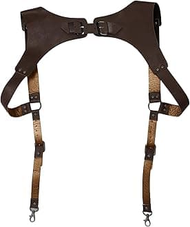 PU Leathers Suspenders For Men Vintage Men Harness Punk Apparels Strap Chest Shoulder Belt Accessories Leathers Suspenders For Men Wedding