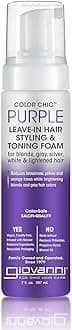Color Chic Purple Leave-In Hair Styling & Toning Foam - Purple Foam for Blonde, Gray, Brassy, Fine Hair, Gives Volume & Shine for Women & Men - 7 fl oz (Pack of 1)