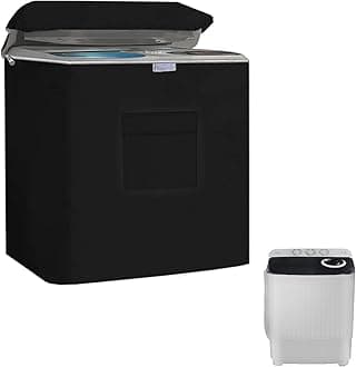 Twin Tub Washing Machine Cover for 13lbs Portable Mini Compact Washer Machine,Waterproof, Sun-Proof, Extend their Service Life, Zipper Design for Easy Use (24"W×17"D×27"H)