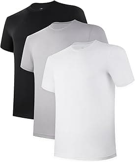 - Men's Undershirts for Men Pack,Moisture-Wicking Tees,Stretch Crew Neck Soft T-Shirts
