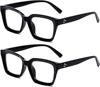 Classic Thick Square Frame Clear Lens Glasses for Women Men Non Prescription Eyeglasses