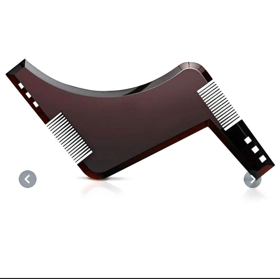 Beard Comb, Modern Style, Beard Grooming Tool, Brown PVC Material