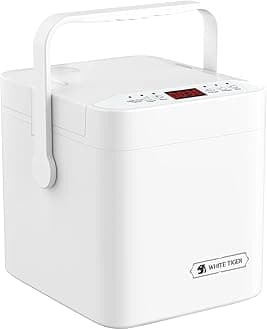 WHITE TIGER 1.3L Mini Rice Cooker, 4 Cups Rice Cooker Uncooked, Smart Rice Cookers with 24-hour Timer Preset, Portable Travel Small Rice Cookers with Removable Non-stick Pot, Small Steamer Suitable For 1-3 People For Cooking Rice, Soup, Congee & Yogurt