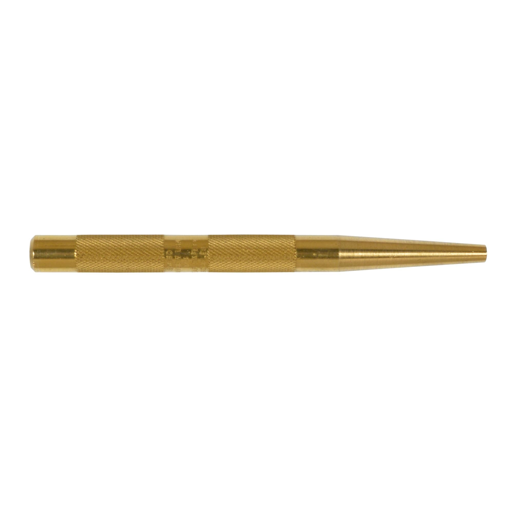 Mayhew Tools 25080 Knurled Solid Punch, 1/4" x 6", Brass