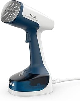 Access Steam Easy Handheld Clothes Steamer, 1400W, Steam Output Up to 25 g/min, Rapid 15-Second Heat-Up, Lightweight, Door Hook, DT7170G0,White & Blue